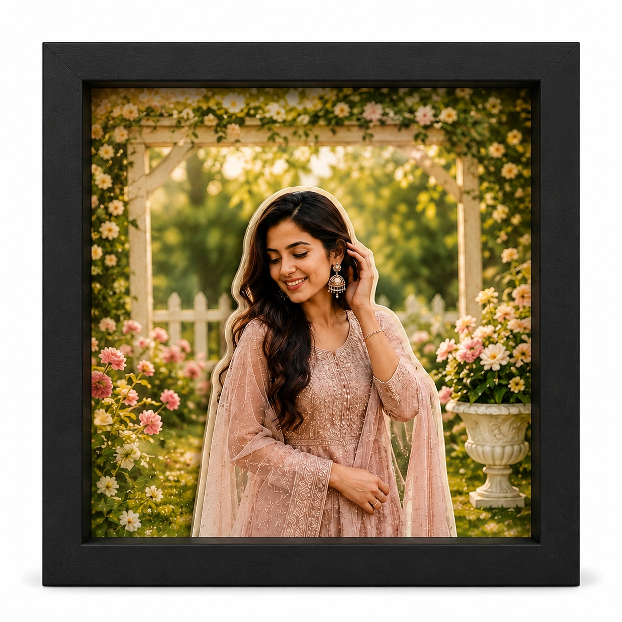 Blush Garden Personalized 3D Frame